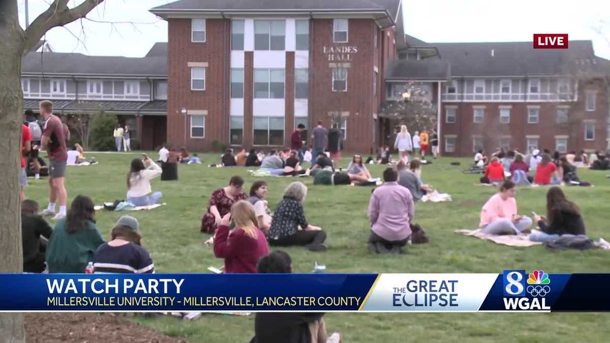 Millersville University students watch solar eclipse
