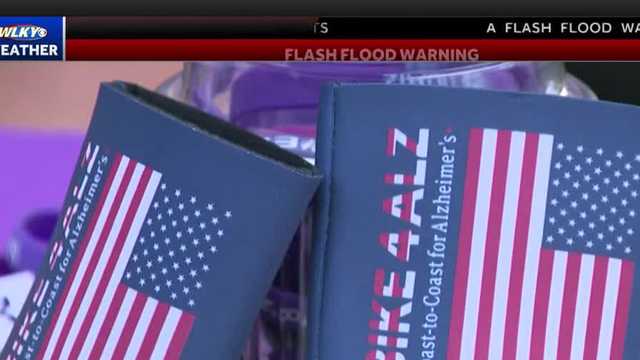 Cyclists riding 3,600+ miles to support Alzheimer's research stop in Jeffersontown
