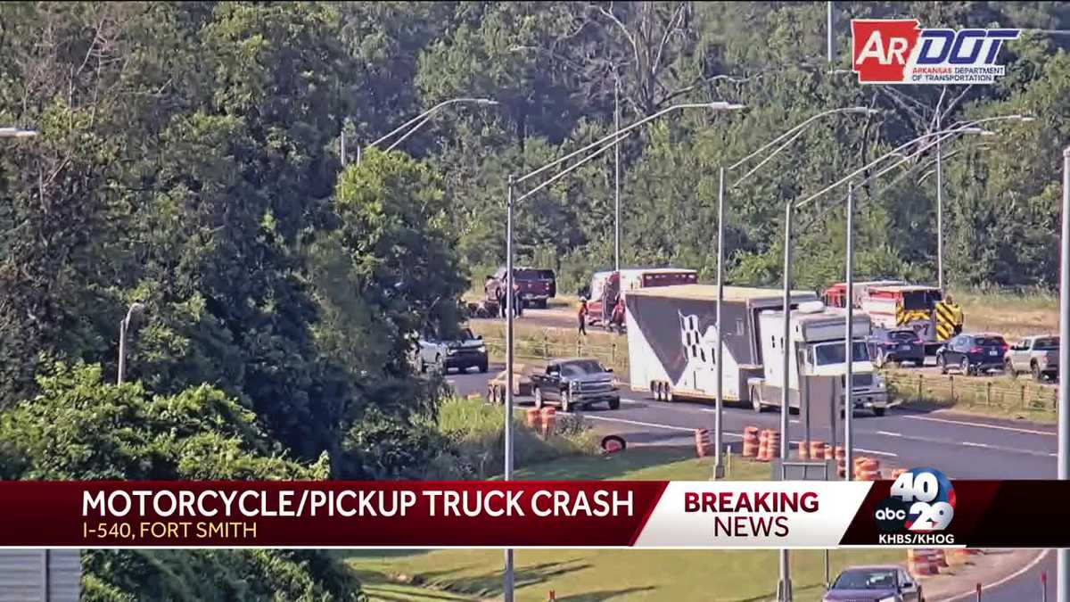 Motorcycle/Pickup truck crash caused backup on I-540 Saturday – 4029tv