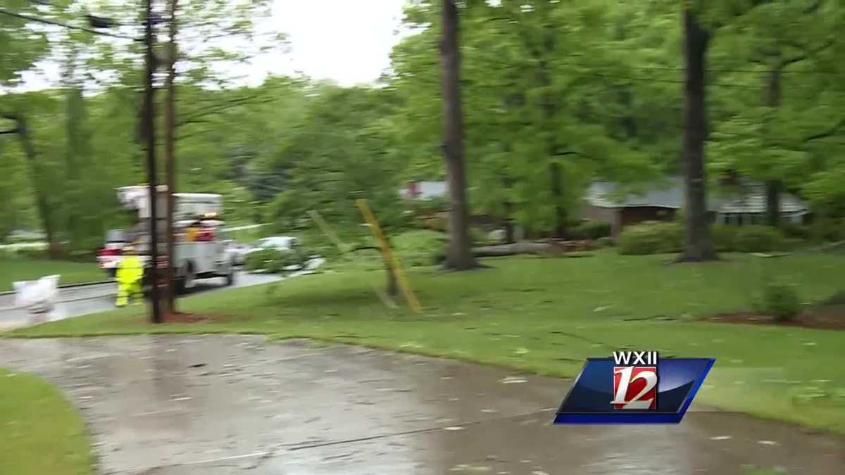 Winston-Salem residents deal with downed trees, power lines