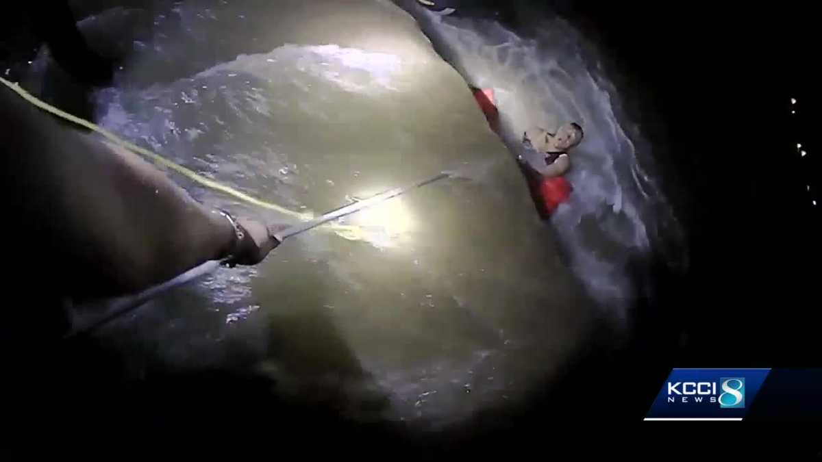 Police officers praised after body camera shows intense water rescue