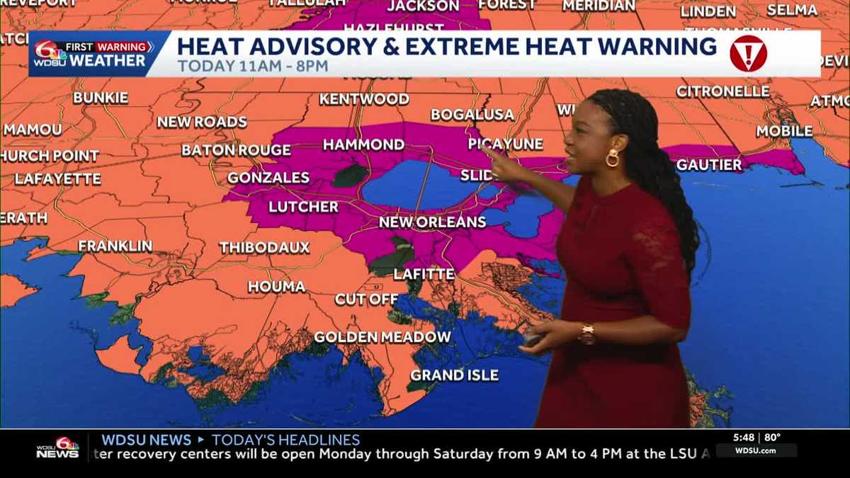 Alert Day: temperatures possibly feeling like 108-115 in your Tuesday forecast