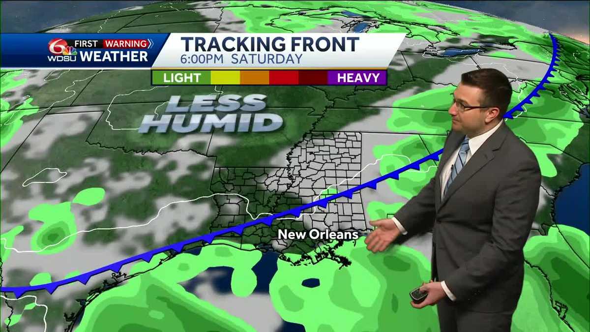 Some showers will be possible Saturday, tracking cold front