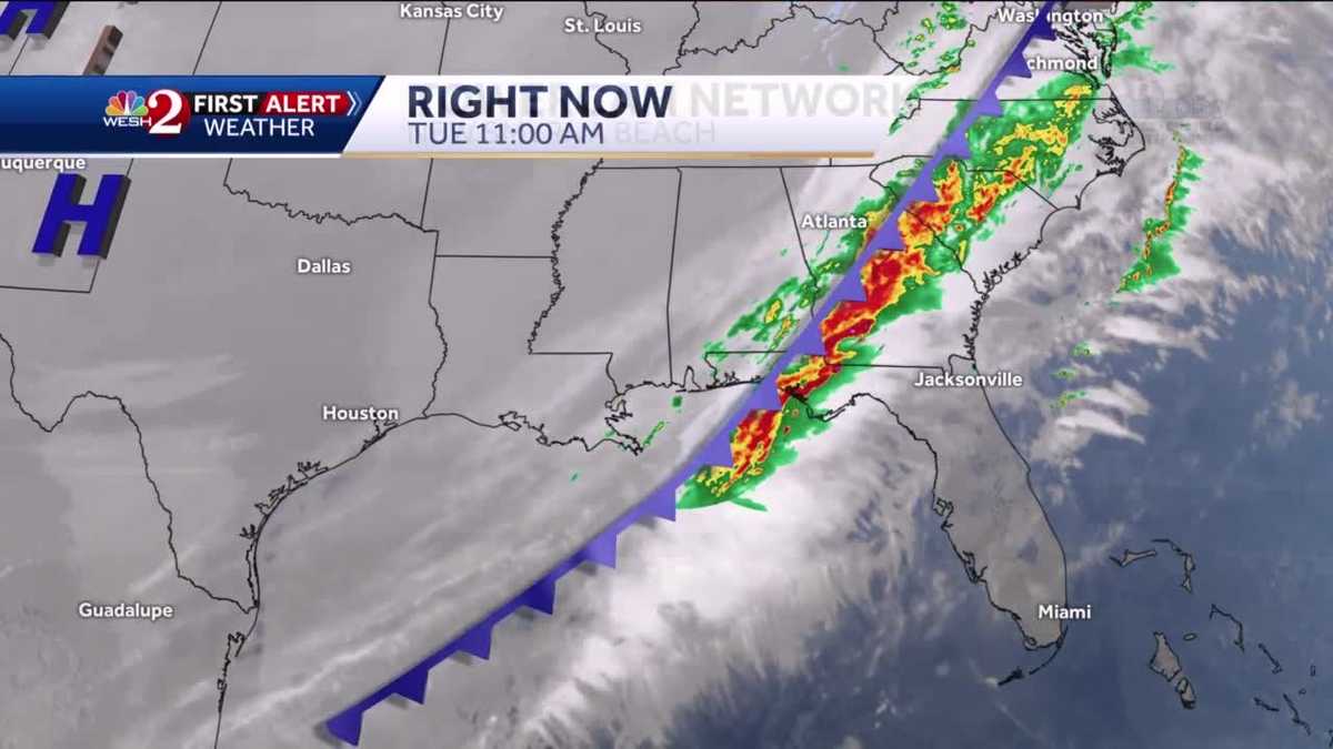 Cold front brings chance for strong storms