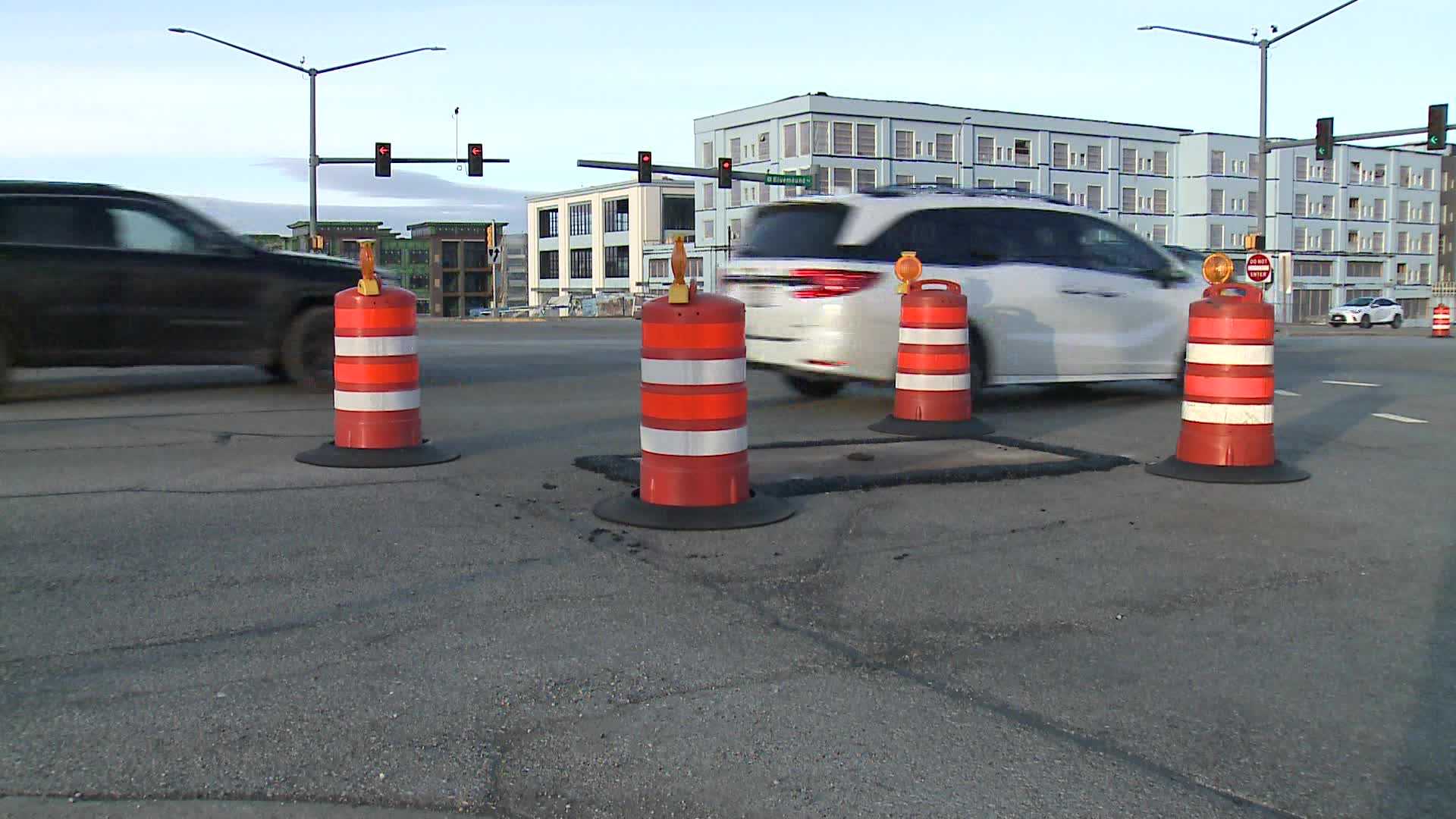 Traffic Alert Multiple lanes closed at Barker and Bluemound roads