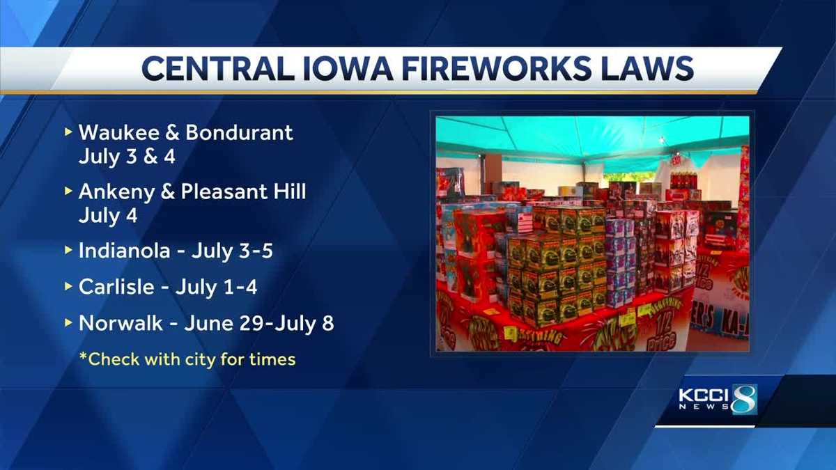 Firework restrictions enforced in central Iowa