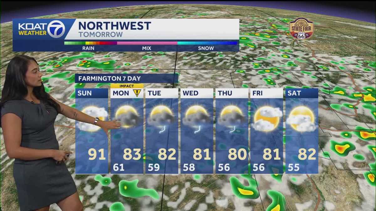 Record-challenging heat with a slight storm chance on Sunday