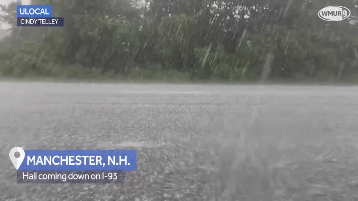 Video: Thunderstorms bring hail to parts of New Hampshire