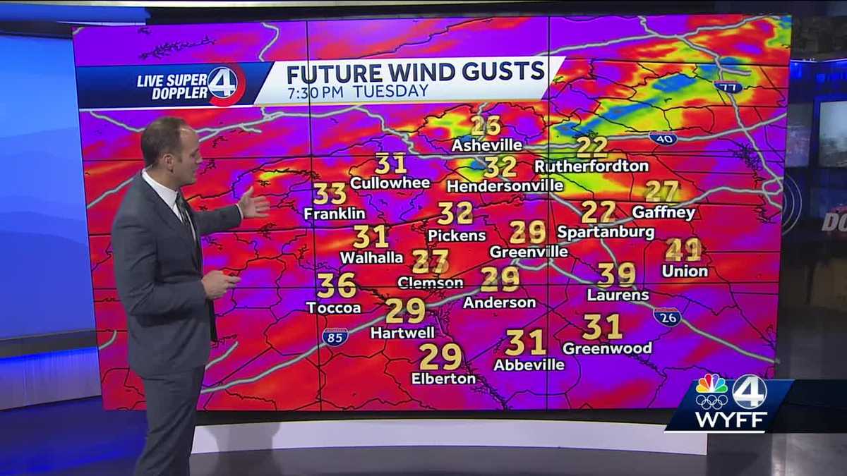 South Carolina: Strong winds after heavy rain impact region