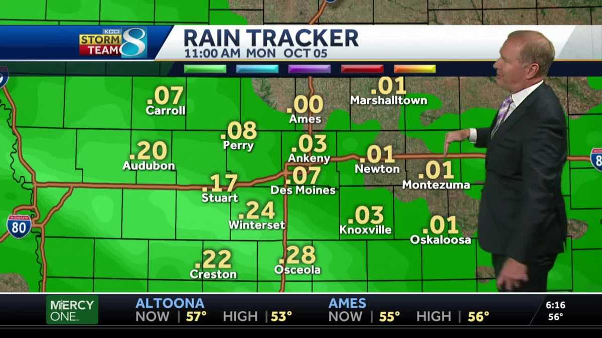 Rain on the way from the west side of the state