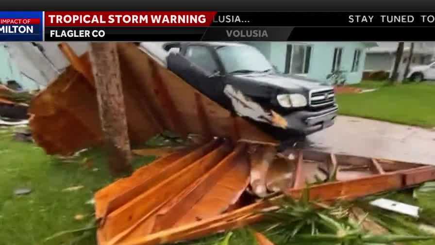 Milton-spawned tornado rips through shops in Brevard County