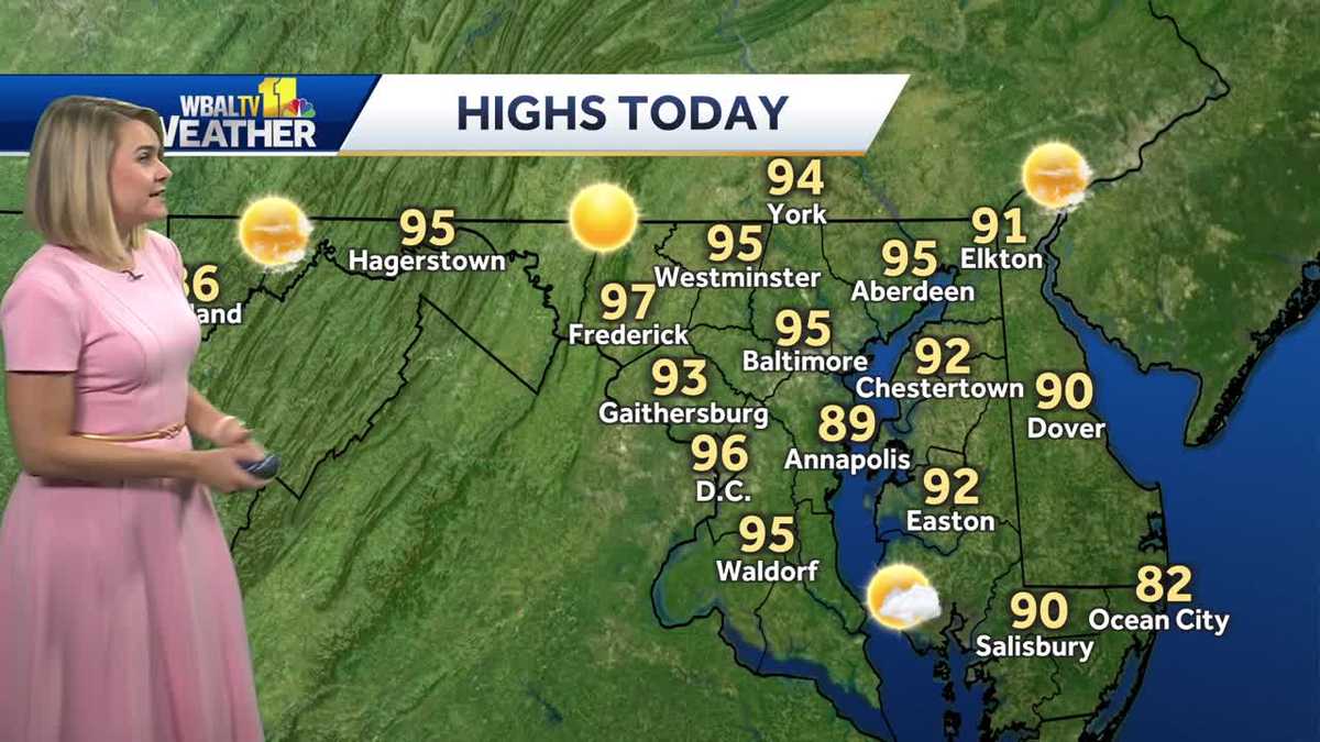 Mostly sunny and dry for Monday in Maryland