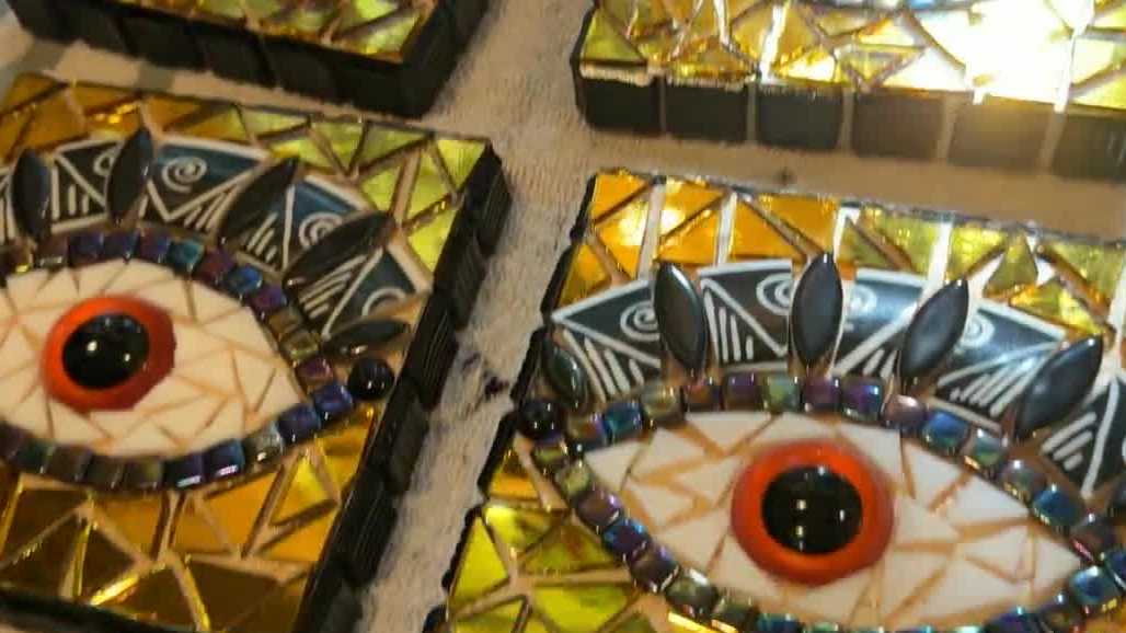 Take a look at these unique mosaic art pieces at this year's Jazz Fest