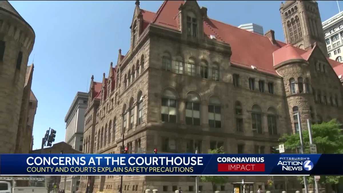 COVID19 precautions at Allegheny County Courthouse Who's doing what and the limits on their