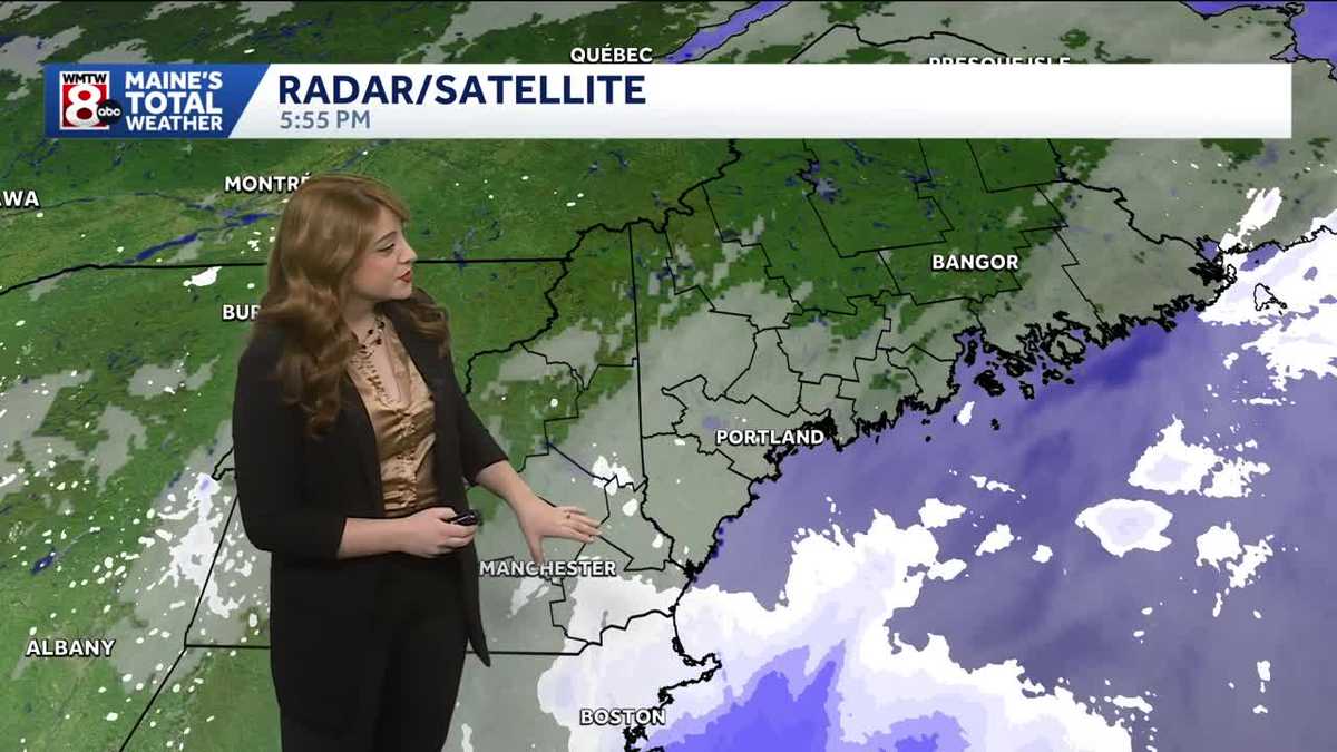 Slick, cold and breezy conditions set in across Maine