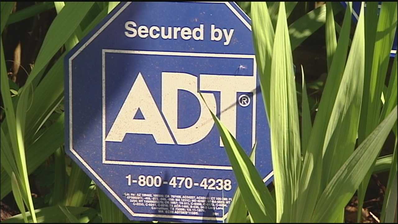 Fake adt security store signs