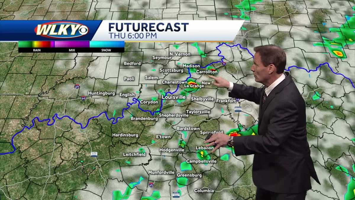 Scattered showers tonight, a thunderstorm possible later tomorrow