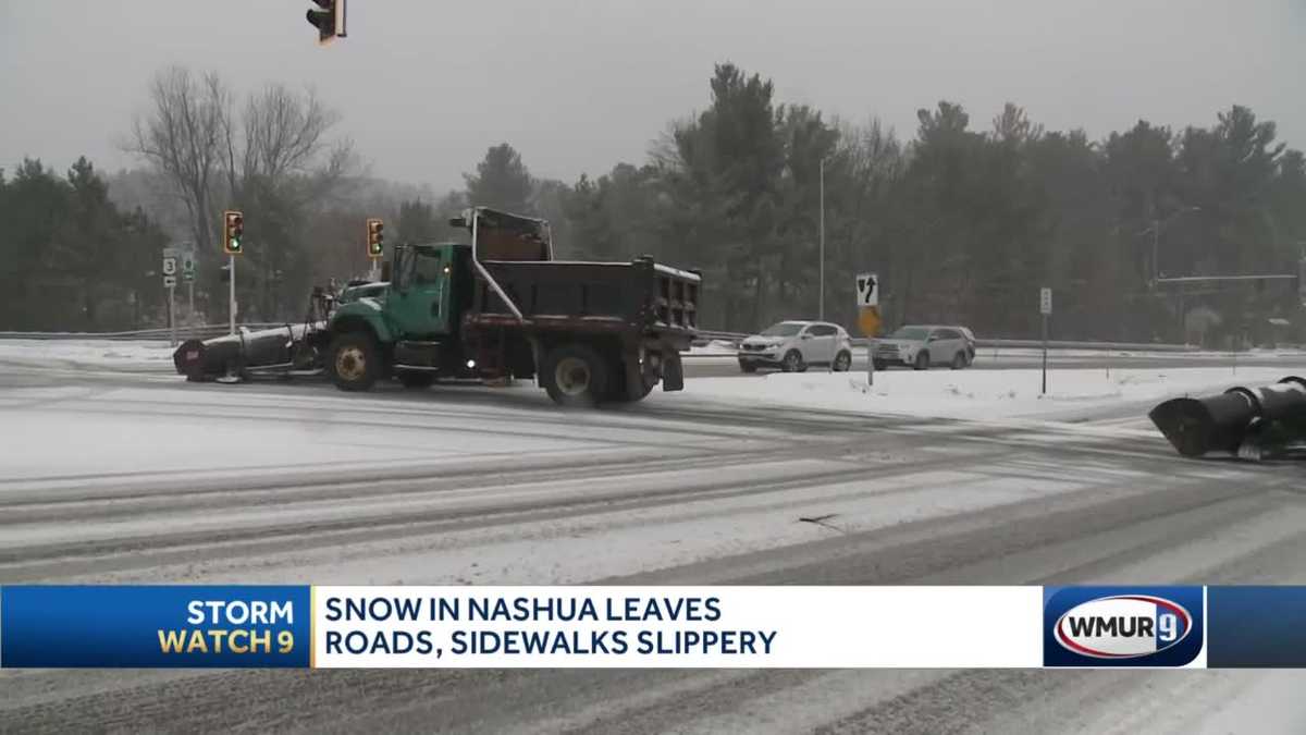 Snow in Nashua leaves roads, sidewalks slippery