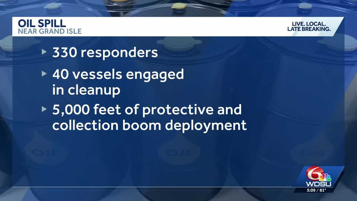 Cleanup continues after 31,500 gallons of oil spilled off the Louisiana coast
