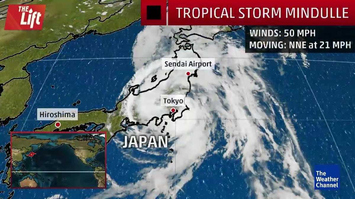 Typhoon leaves damage in Japan
