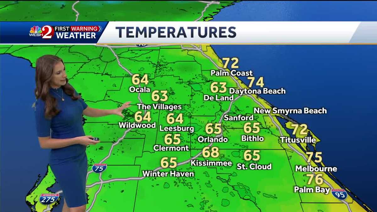 Orlando forecast: Temperatures rising to the low to mid 80s