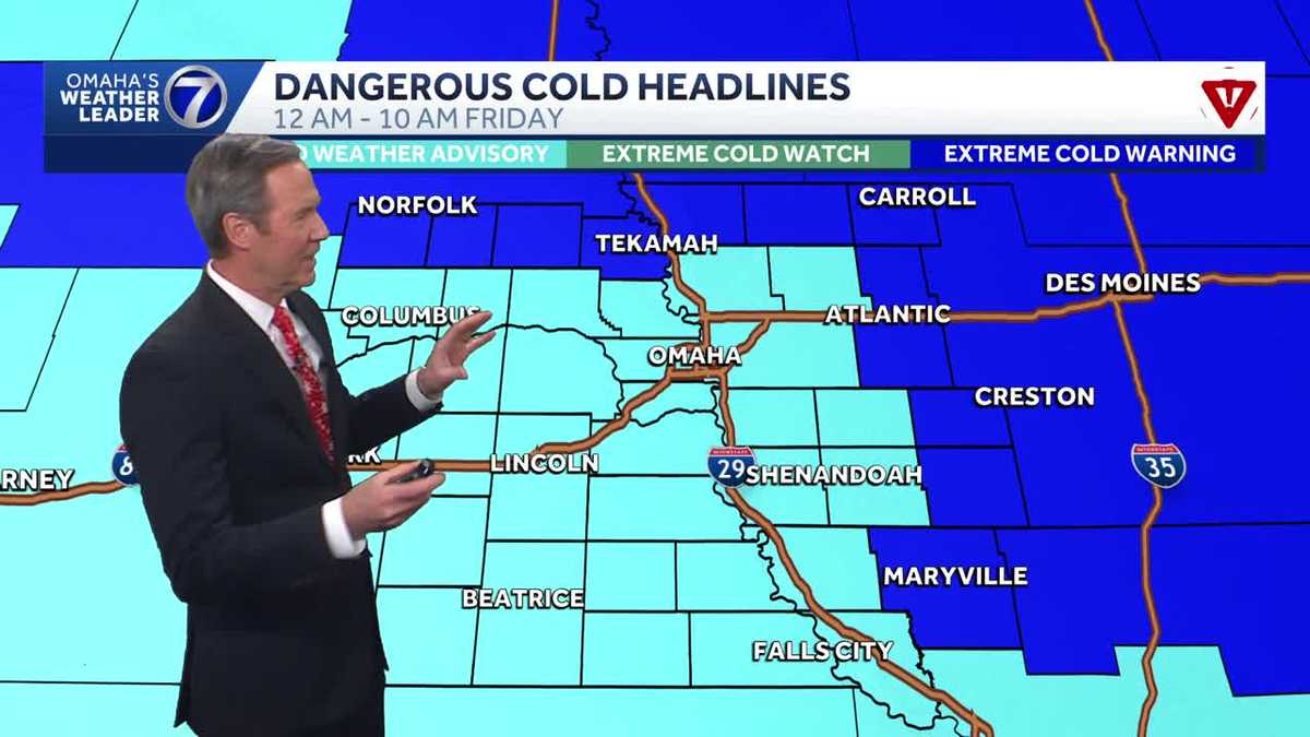 Frigid weather ahead for Omaha Friday