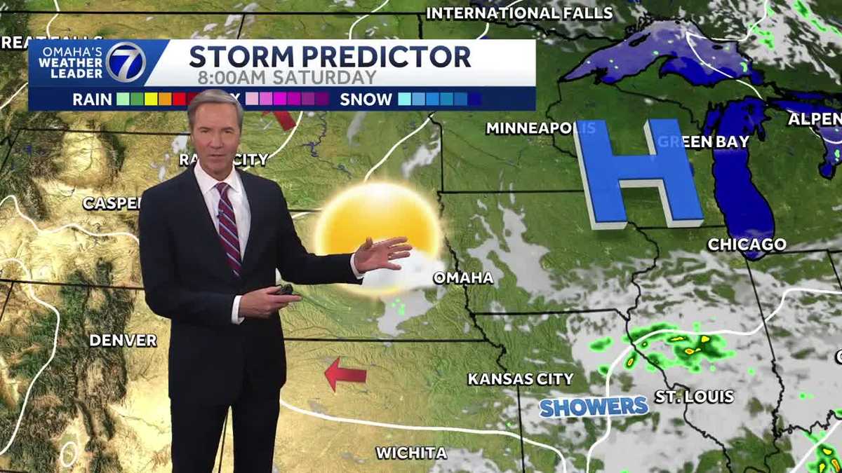 Rain chances done for a while in Omaha. temperatures will be getting hotter