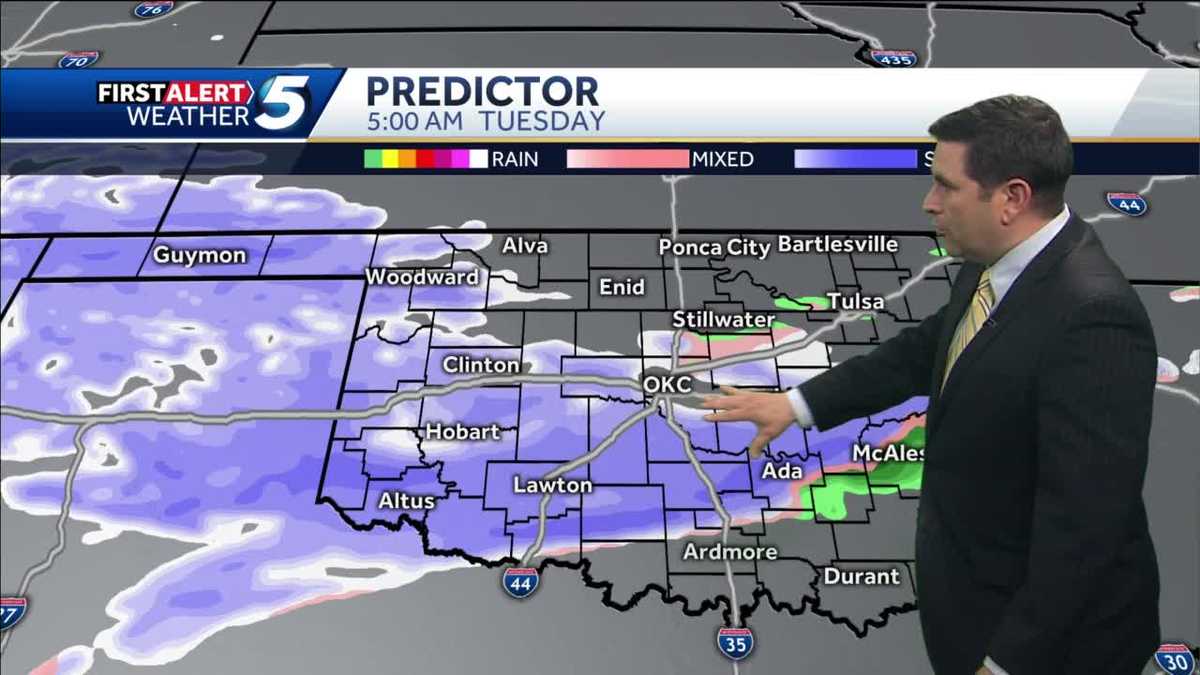 OKLAHOMA WEATHER TIMELINE When and where snow could fall in Oklahoma