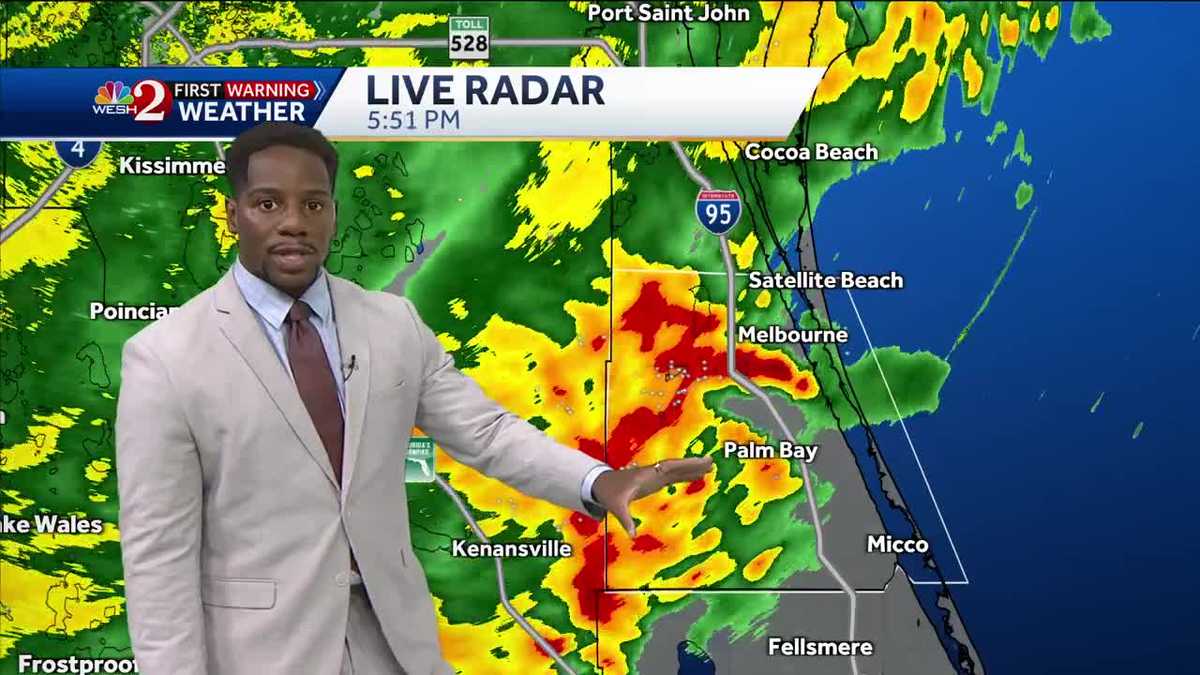Strong showers, storms moving through Central Florida Sunday