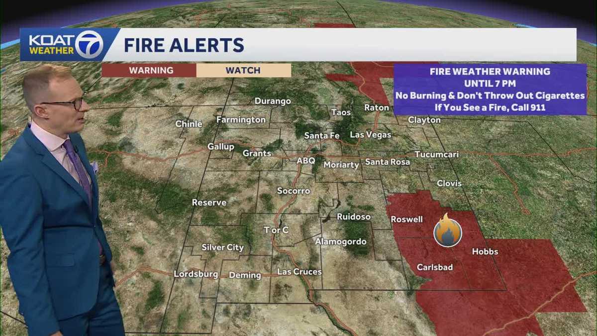 Record heat for New Mexico along with fire danger for some