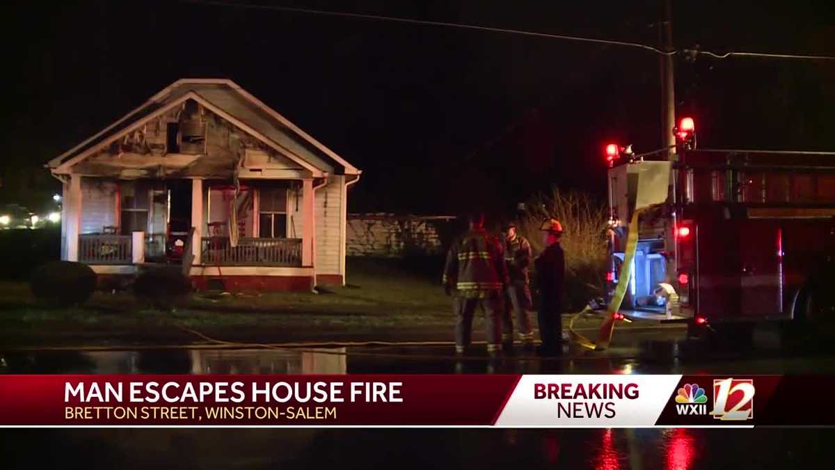 House fire in WinstonSalem sends a man to the hospital