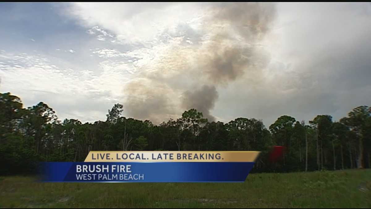 Crews battle West Palm Beach brush fire