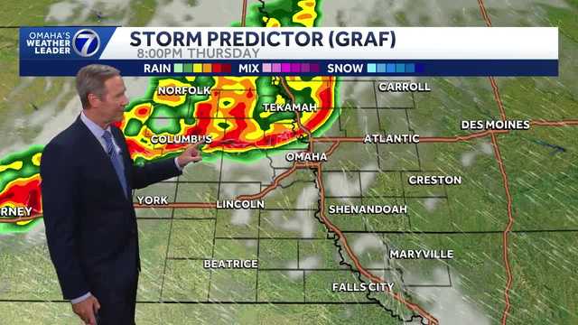 Tracking Thursday storm chances near Omaha
