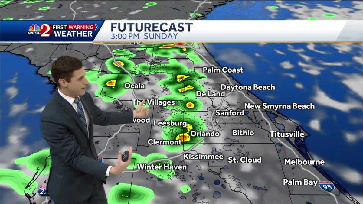 Scattered storms to end the weekend