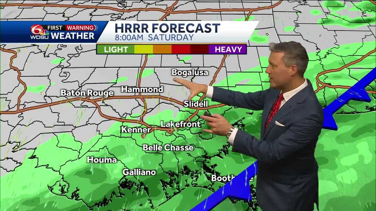 New orleans weather forecast saturday rain chances high temp
