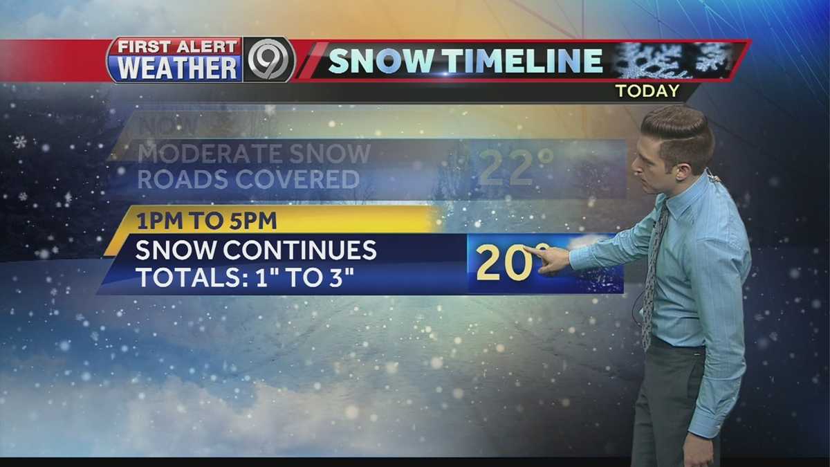 Snow to continue into the late afternoon