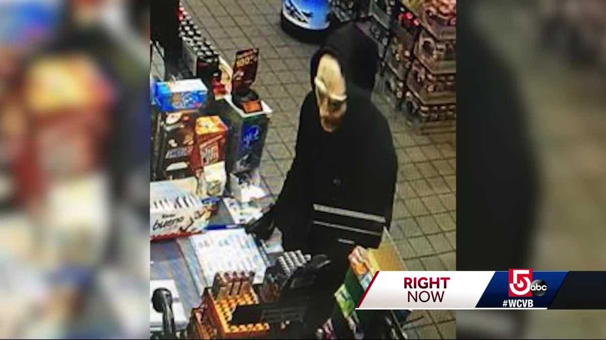 Armed man wearing Halloween mask robs convenience store, police say