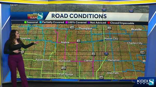 icy roads cover north central iowa despite warm temps