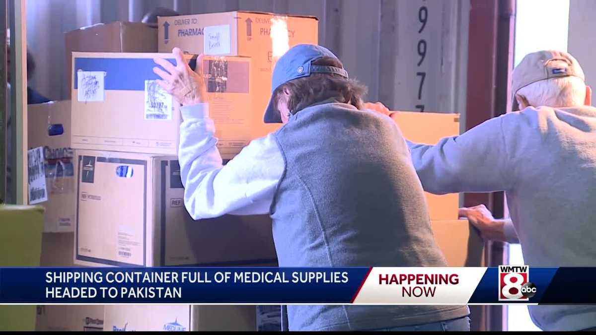 Maine group sends shipping container filled with medical supplies to