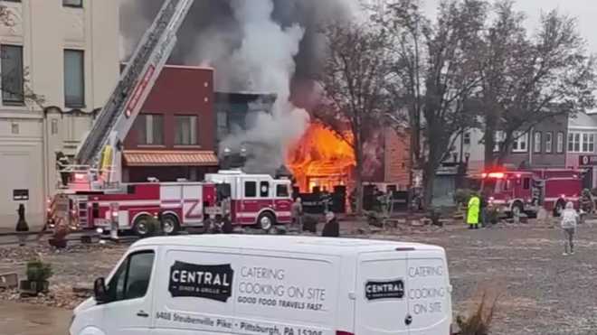 Massive Fire On Main Street: Restaurant Destroyed, Historic Area Threatened! - d7ldmqg