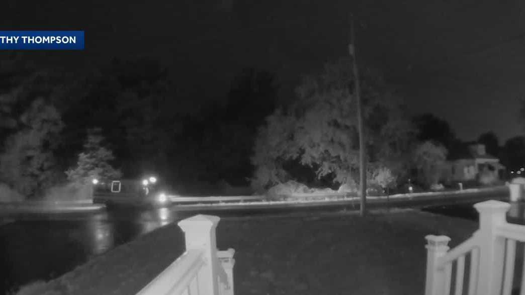 Exclusive video shows moment allegedly stolen school bus crashes in New Hampshire neighborhood