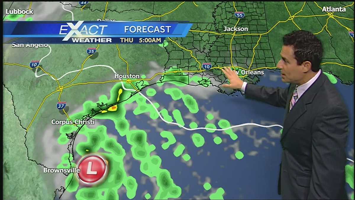 A Gulf low and rain on the way