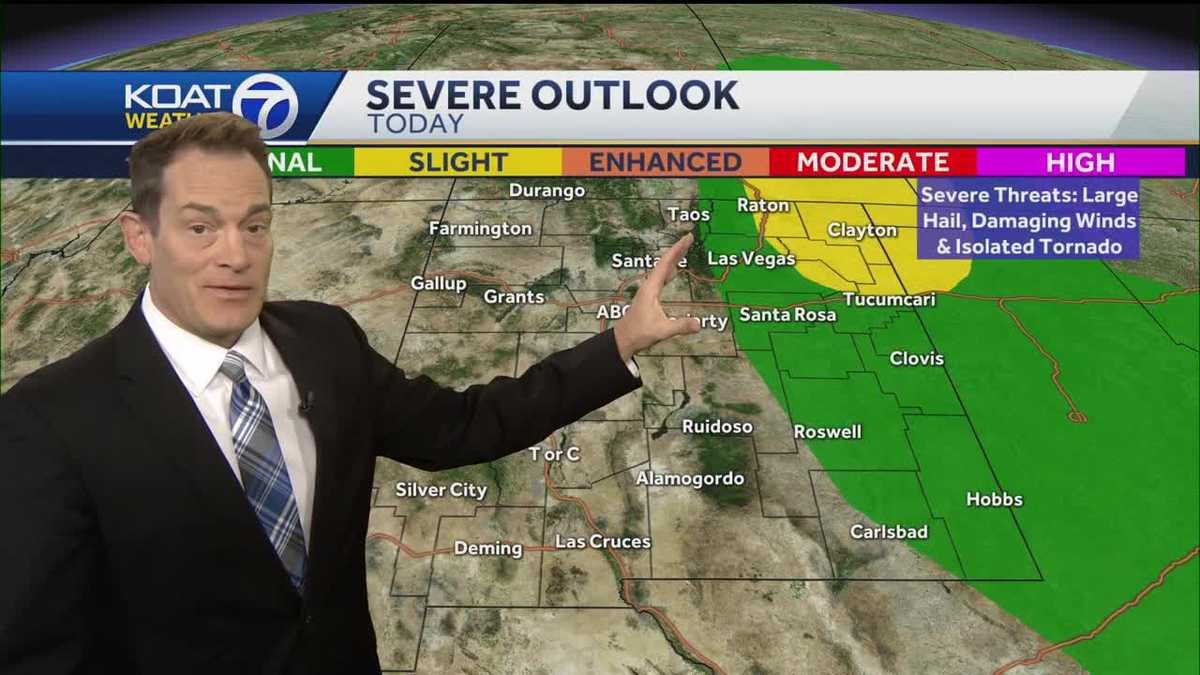 Severe storms possible once again over eastern New Mexico