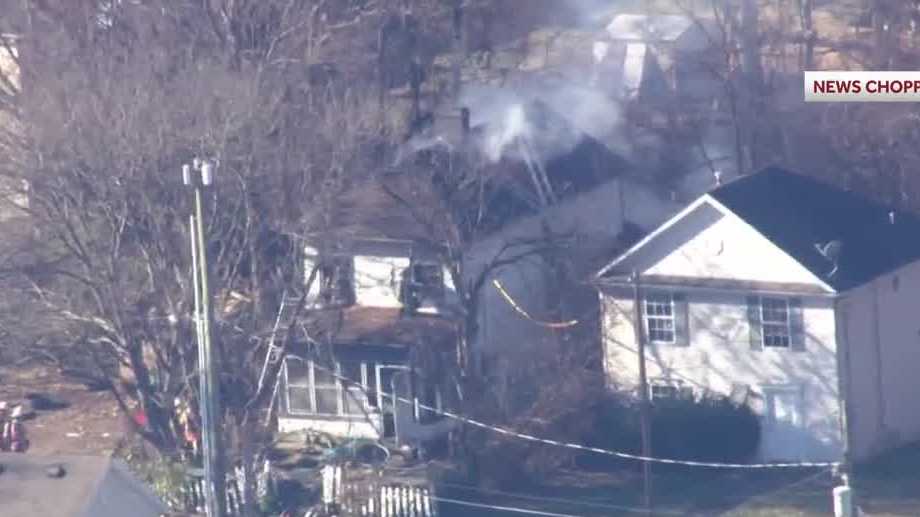 Heavy house fire in Louisville's Merriweather neighborhood