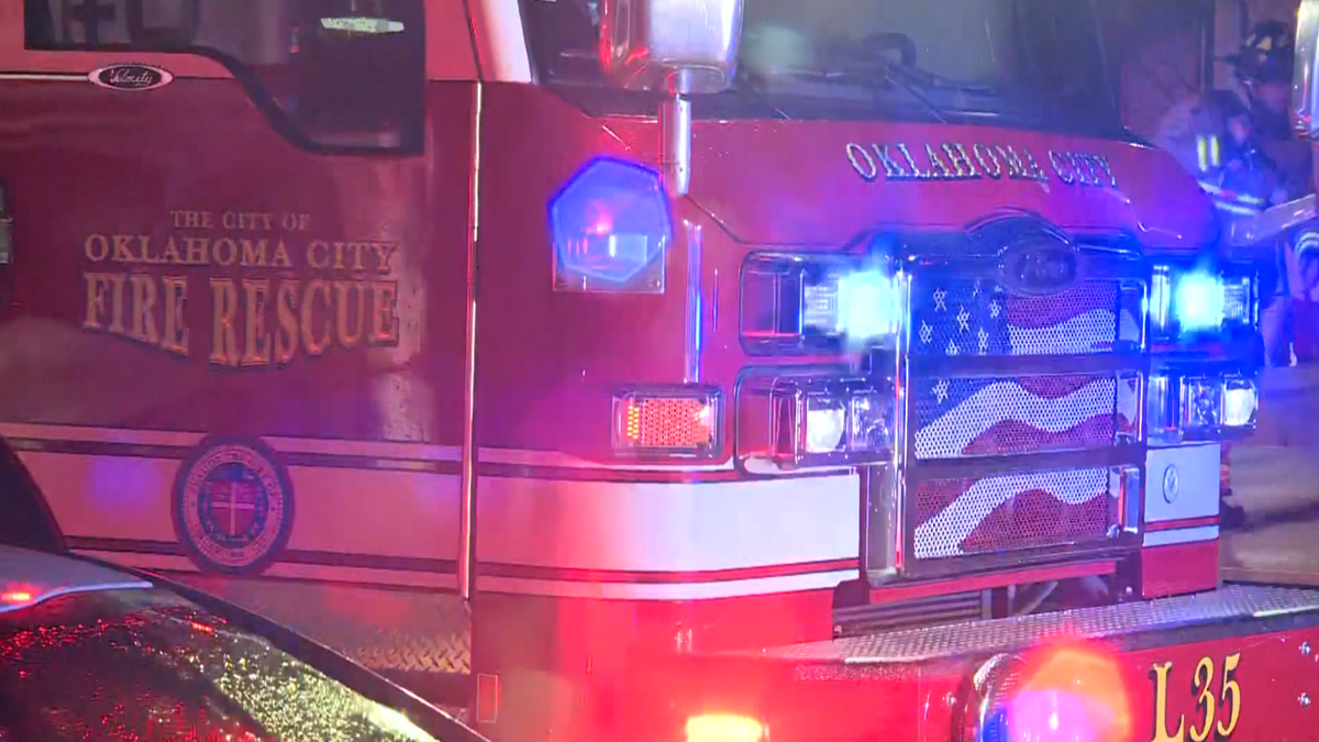 Oklahoma City house catches fire after being struck by lightning