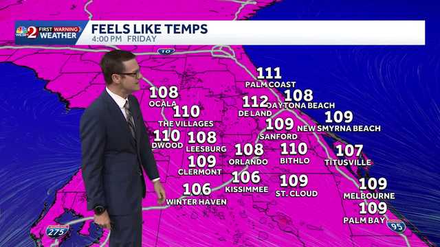 Feels-like temps around 110 degrees across Central Florida | July 10 forecast