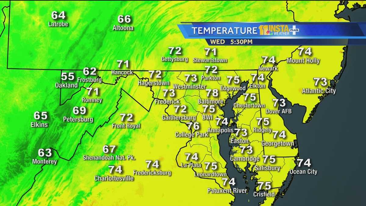 Cooler than normal temperatures blanket the region