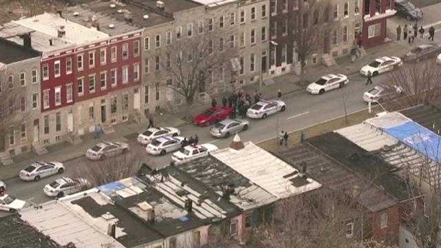 Police chase ends dramatically in West Baltimore