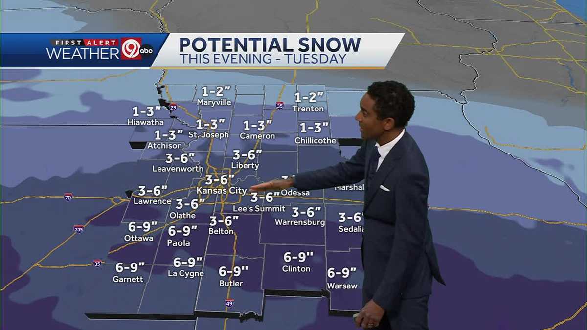 Kansas City weather: 3 to 6 inches of snow for the metro