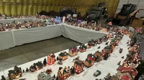 decades-old christmas village display brings holiday crowds to this iowa town